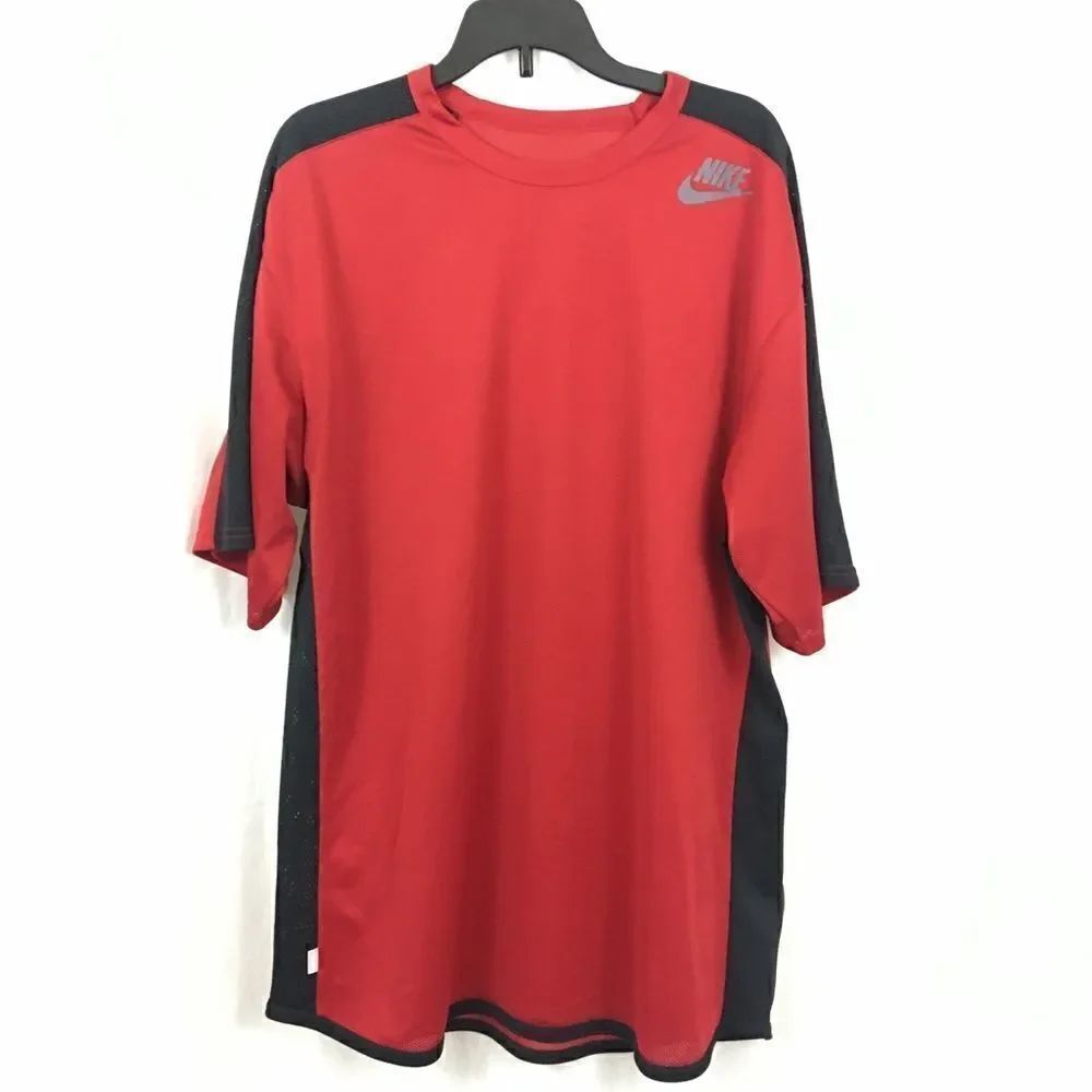 Nike Dri-fit Mens Activewear red and Black top M
